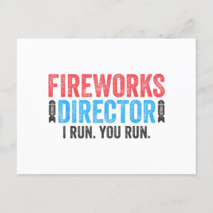 Fireworks Director T-Shirt 4th of July Shirt  Postcard