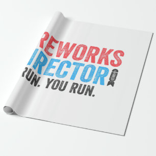 Fireworks Director T-Shirt 4th of July Shirt Wrapping Paper