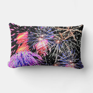 Fireworks Display Lumbar Cushion