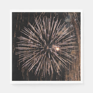 Fireworks Display On Black Sky  Napkin