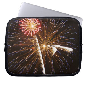 Fireworks display on Savannah River Laptop Sleeve