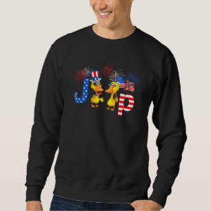 Fireworks Ducks American Flag Happy 4th Of July Sweatshirt