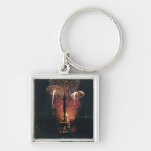 Fireworks, Eiffel Tower, Paris, France Key Ring
