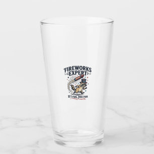 Fireworks Expert Racoon Vintage Fourth of July Sh Glass