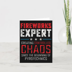 Fireworks Expert Shirt Men Boys Funny 4th Of July Card