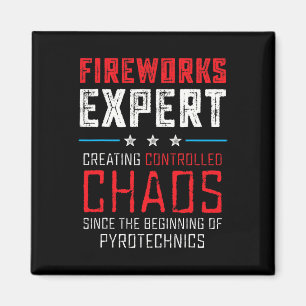 Fireworks Expert Shirt Men Boys Funny 4th Of July Magnet