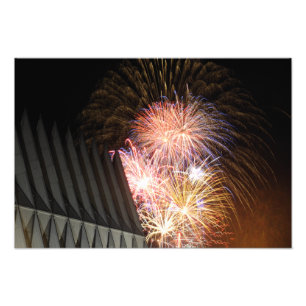 Fireworks explode photo print