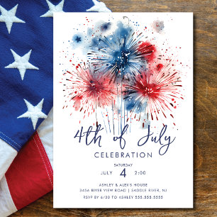  Fireworks Extravaganza 4th of July  Invitation