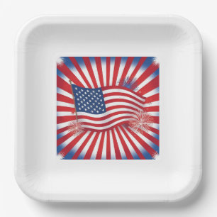 Fireworks Fiesta Independence Plates