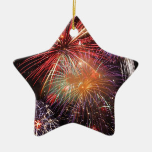 Fireworks Finale Ceramic Tree Decoration