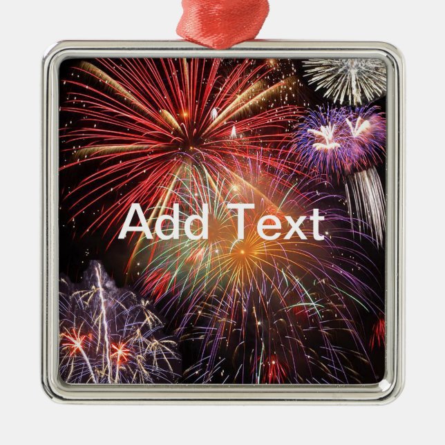 Fireworks Finale Metal Tree Decoration (Front)