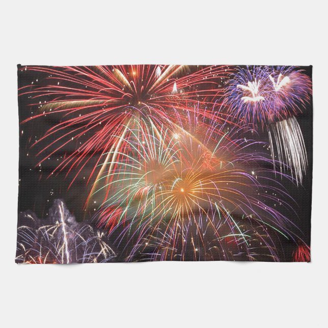 Fireworks Finale Tea Towel (Horizontal)