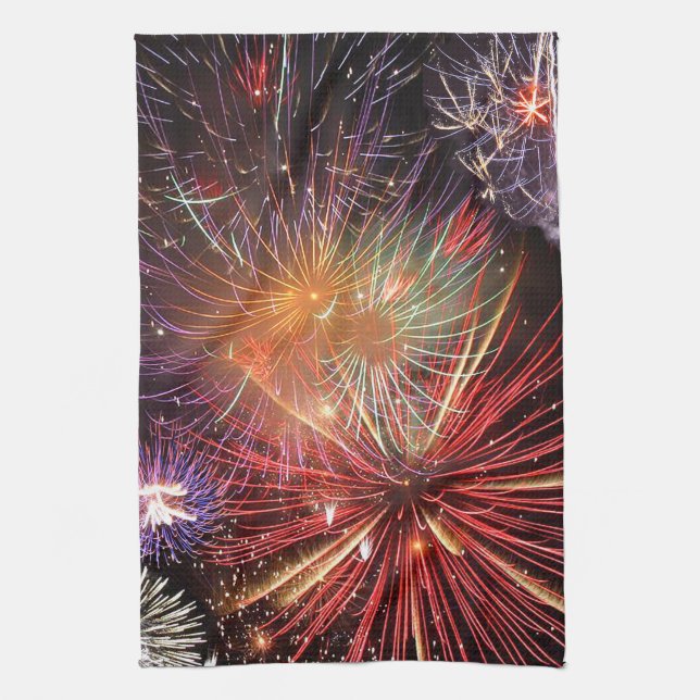 Fireworks Finale Tea Towel (Vertical)