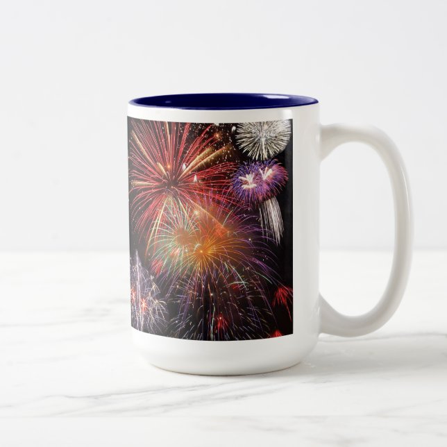 Fireworks Finale Two-Tone Coffee Mug (Right)