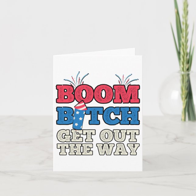 Fireworks Firing System Director Funny Boom 4th Of Card (Front)