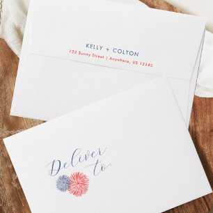 Fireworks & Forever A7 Wedding Envelopes