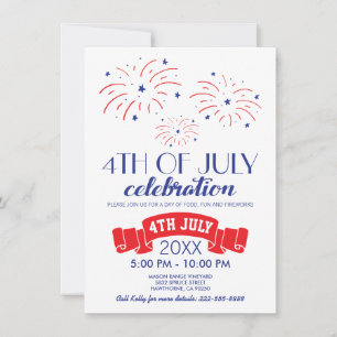 Fireworks Fourth of July Party Invitation