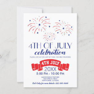 Fireworks Fourth of July Party Invitation
