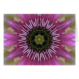 Fireworks Fuchsia Mandala Card