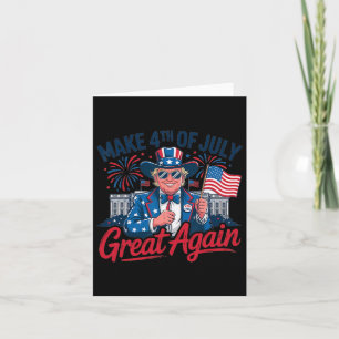 Fireworks Funny Trump Patriotic American Happy 4th Card