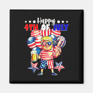 Fireworks Funny Trump Patriotic American Happy 4th Magnet