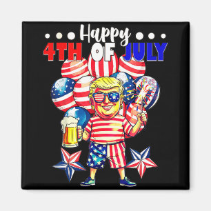 Fireworks Funny Trump Patriotic American Happy 4th Magnet