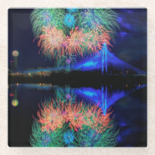 Fireworks Glass Coaster