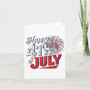 Fireworks Happy 4th Of July American Independence Card