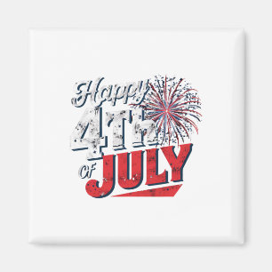 Fireworks Happy 4th Of July American Independence Magnet