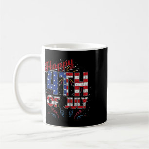 Fireworks Happy 4th Of July Us Flag American 4th O Coffee Mug
