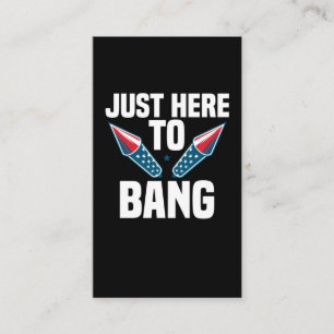 Fireworks Humor American Flag 4th July Business Card