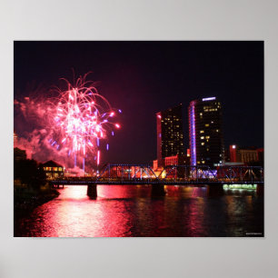 Fireworks in Grand Rapids Poster