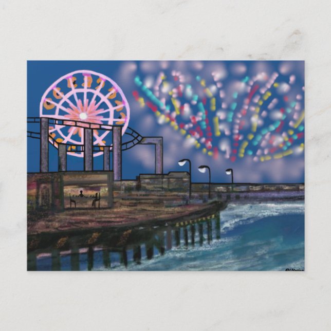 Fireworks in the Sky Postcard (Front)