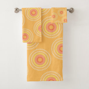 Fireworks Japanese Mustard Bath Towel Set