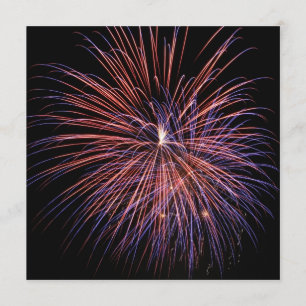 Fireworks July 4th Invitation