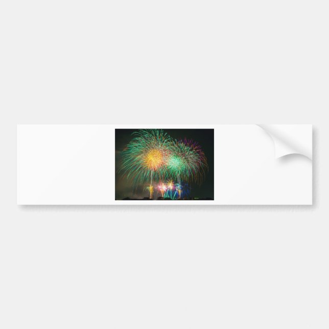 Fireworks Light Japan Festival Bumper Sticker (Front)