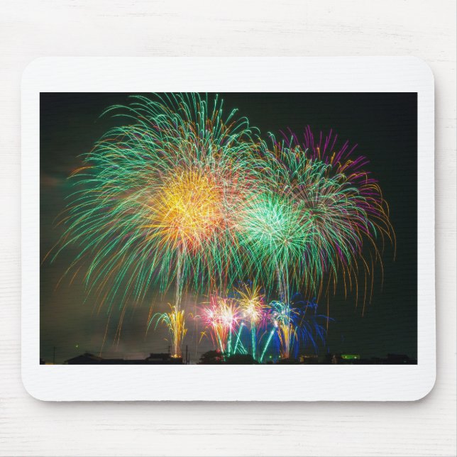 Fireworks Light Japan Festival Mouse Pad (Front)