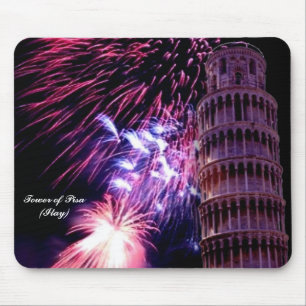 Fireworks LightingTower of Pisa  Mousepad