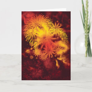 Fireworks major holidays holiday card