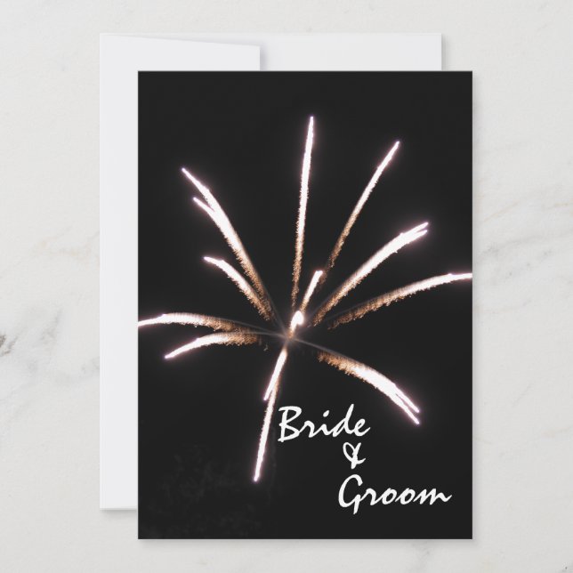 Fireworks Marriage / Elopement Announcement (Front)