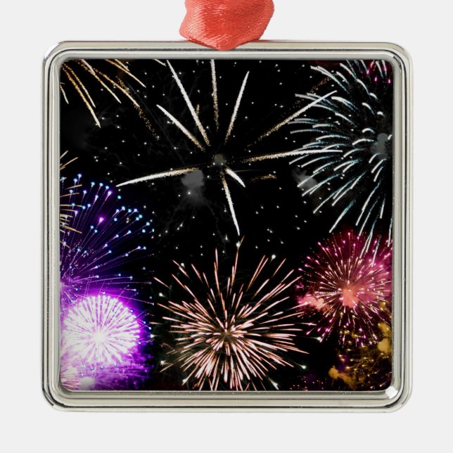 Fireworks Metal Tree Decoration (Front)