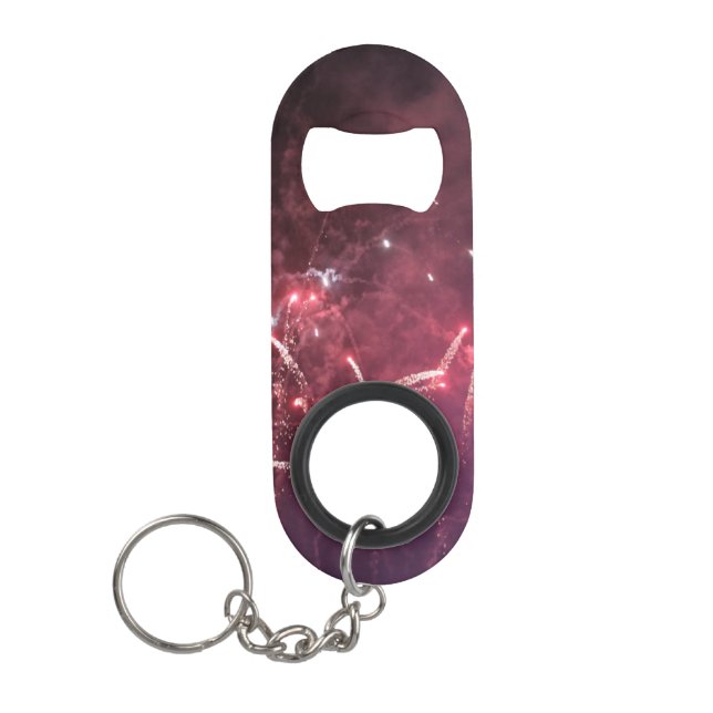 Fireworks Mini Bottle Opener with Key Chain (Front)