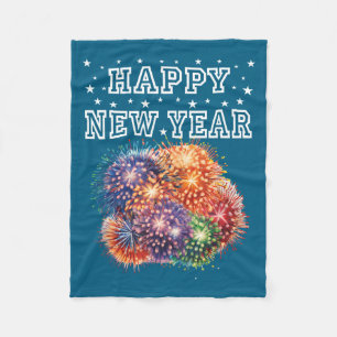 Fireworks New Year's Eve Party  Fleece Blanket