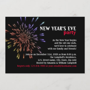Fireworks New Year's Eve Party Invitation