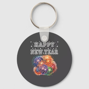 Fireworks New Year's Eve Party Key Ring