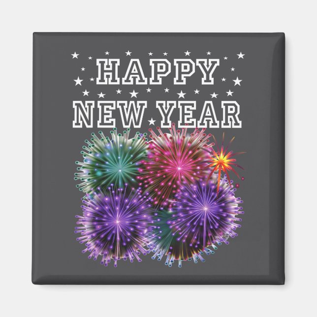 Fireworks New Year's Eve Party  Magnet (Front)