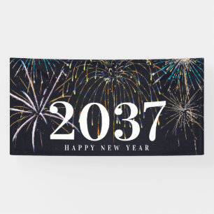 Fireworks New Years Party Banner