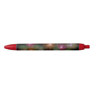 Fireworks Night Glitter Ombre Quality Black Ink Pen