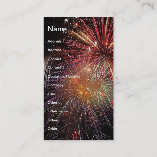 FIREWORKS Nighttime Colourful Explosions! Business Card