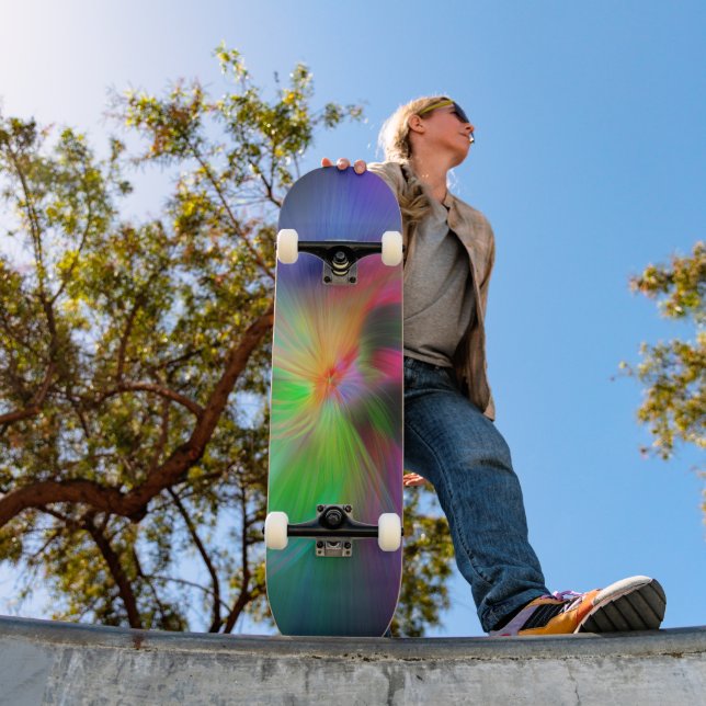 Fireworks of colours - fractal art   skateboard (Outdoor 1)